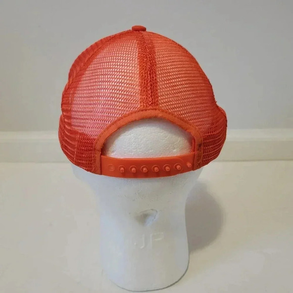 Tiger Cubs BSA Snap Back Trucker Hat M/L Vintage Orange Mesh Boy Scouts M/L Rare - Picture 2 of 3